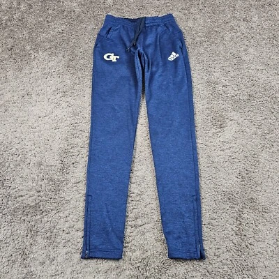 Georgia Tech Yellow Jackets Sweatpants Womens XS Blue Adidas Breathable NCAA - Image 1 of 4