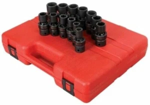 SUNEX 2665 13pc 1/2 Metric 6pt Point Universal Impact Sockets Set Tools Drive - Picture 1 of 1