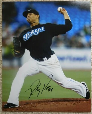 Foto autografiada firmada por Ricky Romero 8x10 Toronto Blue Jays Cal State Fullerton Foto 1 de 2