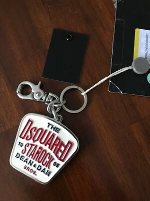 DSQUARED² BRASS & SILVER BIANCO LATTE CHAIN KEYCHAIN UNI $245 - Image 1 of 4