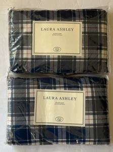 NWT Pair of Laura Ashley Arboretum Plaid Padded Euro Shams NEW 26" x 26" - Picture 1 of 4