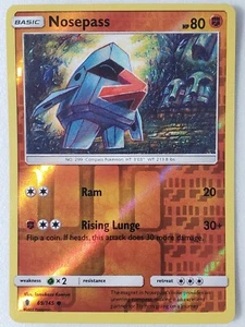 REVERSE HOLO Nosepass 69/145 casi nuevo - Tarjeta Pokémon Guardians Rising Tomokazu Komiya - Imagen 1 de 3