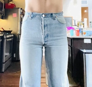 Pantalones de mezclilla Re/Done Levi’s ULTRA HIGH RISE pierna ancha UHRWL talla 26 mujer entrepierna 33" - Imagen 1 de 7
