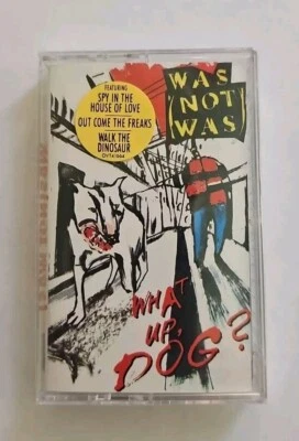 Was (Not Was) ‎– What Up Dog? Cassette SEALED Hype Sticker Chrysalis VTG  - Image 1 of 4
