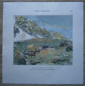 Impresión Reclus 1893 PASO DE LA CUMBRE, CHILE (#54) - Imagen 1 de 1