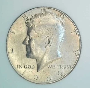 Medio dólar de plata Kennedy 1969 D - Imagen 1 de 2