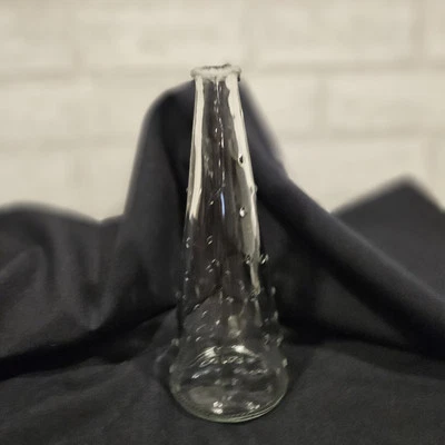 "Florero IKEA Emma Dafnas de vidrio transparente Hobnail 7 1/4""" Foto 1 de 4