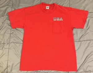 Camiseta vintage de bolsillo yunque de los años 80 camiseta de EE. UU. para hombre talla grande roja puntada única - Imagen 1 de 13