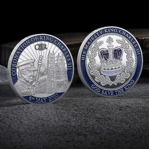 Moneda Decoración Conmemorativa Coronación Carlos III Rey de Inglaterra 2023 - Imagen 1 de 7