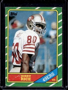 1986 Topps Jerry Rice Rookie RC #161b 49ers - Picture 1 of 2