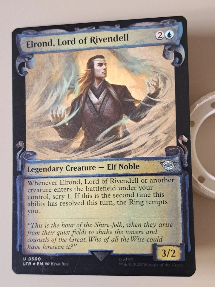 Elrond, Lord of Rivendell (Showcase Silver Foil) - MTG LTRH Uncommon Near Mint - Imagen 1 de 1