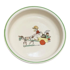 Rare Vtg 'Market Day' Bowl Porridge Cereal 6" Mother Goose Horse Cart Duckling - Picture 1 of 4