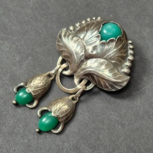 Evald Nielsen agregado, plata 900, broche Art Nouveau, Dinamarca, broche de plata - Imagen 1 de 17