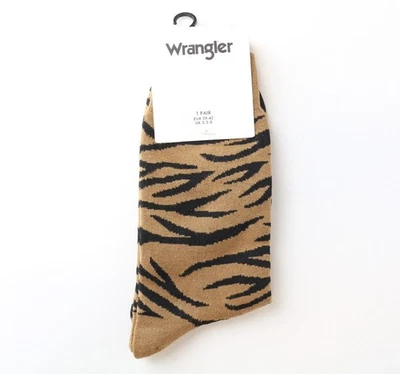 Calcetines para mujer WRANGLER EU39-42 marrón estampado algodón elástico doble par individual * Foto 1 de 4