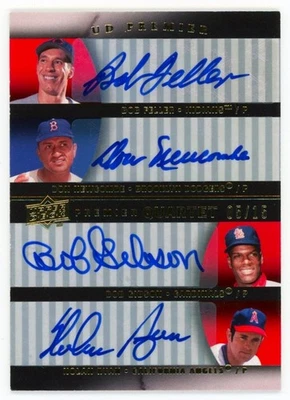 2008 UD Upper Deck Premier Нолан Райан/Боб Гибсон/Феллер/Ньюкомб Quad Auto 5/15 - Изображение 1 из 2