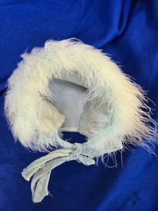 Sombrero azul vintage ideal Crissy Family terciopelo y marabú - Imagen 1 de 6