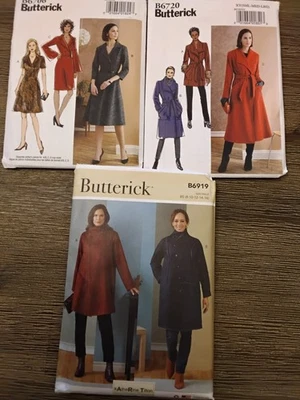 Lot of 3 - NEW Butterick Women's Winter Patterns - Small to Large - Image 1 of 4