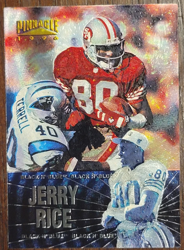 1996 Pinnacle Black & Blue Jerry Rice #5 MUITO RARO - Imagem 1 de 1