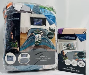 NEW Buzz Lightyear Disney Pixar 2PC Twin/Full Comforter/Sham +3PC Twin Sheet Set - Picture 1 of 5