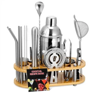 Bartender Kit, 23 Piece Professional Cocktail Shaker Set with Stand Shaker Sp... - Bild 1 von 7