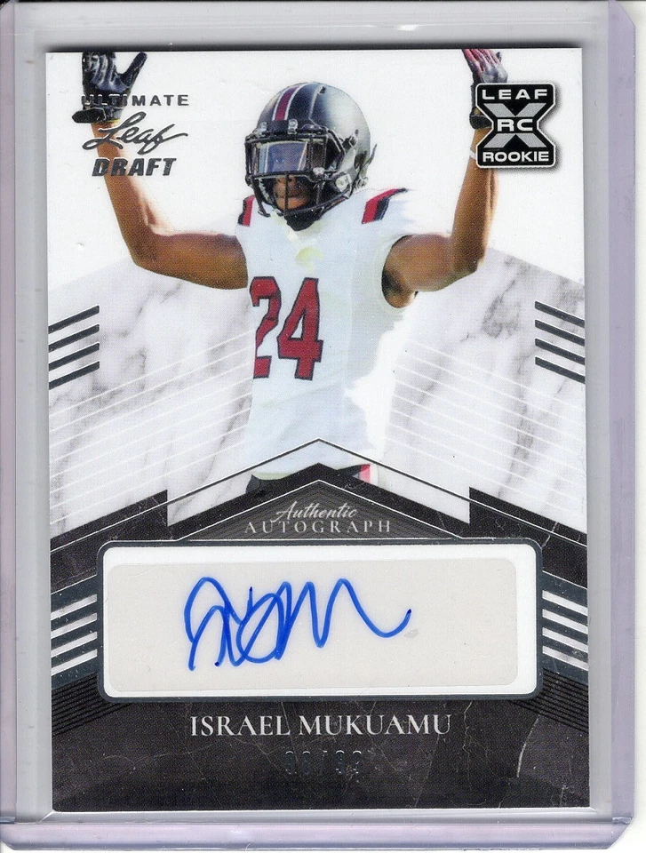 2021 LEAF ULTIMATE ISRAEL MUKUAMU ROOKIE/RC AUTO #98/99 - Image 1 of 1