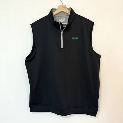 Chaleco de rendimiento Peter Millar 1/4 cremallera logotipo Sprite negro - XL Foto 1 de 4