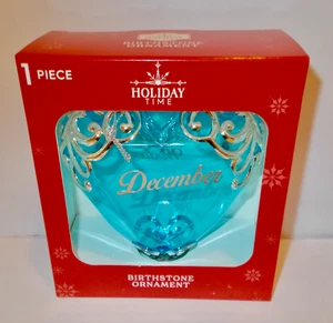 Holiday Time Tanzanite December Birthstone Christmas Tree Heart Ornament 2025 - Picture 1 of 1