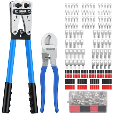 Crimping Tool Cable Lug Crimper Wire Plug Pliers Battery Terminal Assortment Kit - image 1 of 4