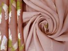 Jahrgang Blumen Sari Seidenmischung DIY Textil Beige Stoff Gedruckt Saree SI3657