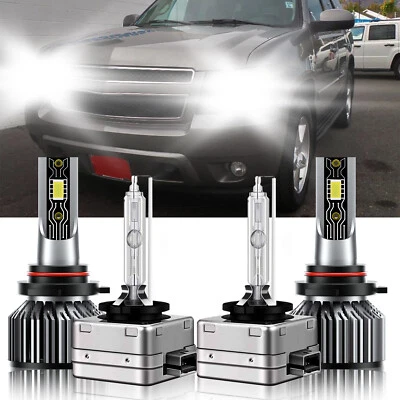 Para Chevrolet Tahoe 2015-2020 9005 D3S Faro LED HID Bombillas de haz alto bajo 6500K Foto 1 de 4