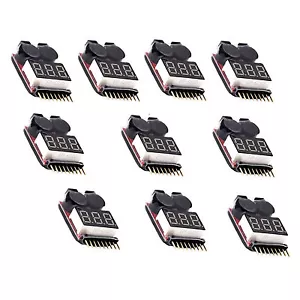 10 Stck. 1-8S RC Lipo Akku Niederspannung Alarm Summer Anzeige Prüfer Tester LED - Bild 1 von 5