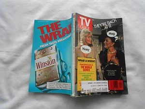 TV GUIDE Magazine-OCT,19,1991-THEY'RE BACK ...AT IT-LINDA EVANS AND JOAN COLLINS - Picture 1 of 1