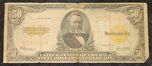 1922 $50 GOLD CERTIFICATE Fr.1200 - Picture 1 of 10