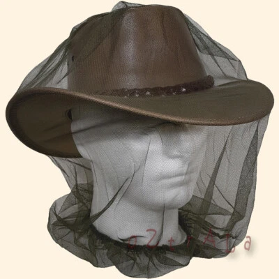 【oZtrALa】Sombrero Pantalla INSECTO Insecto Campamento Pesca Mosquito Mozzie Abeja Outback  Foto 1 de 4