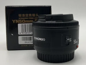 YONGNUO YN50mm F1.8 Lens for Canon EF Rebel EF-S Mint Boxed - Picture 1 of 7