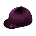 Luxury Velvet Hat Silk Cover Blackcurrant Purple Bespoke Faux Fur Pompom Equine