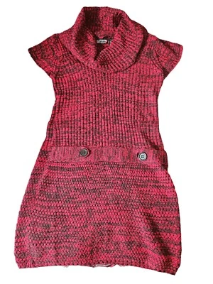 Body Central Vestido Juniors Talla M Tejido Suéter Vestido Capucha Cuello Corto Hasta la Rodilla Foto 1 de 4