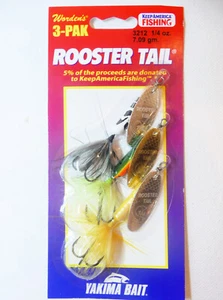 Yakima Bait Worden's Original Rooster Tail 1/4 oz. 3-Pak - Picture 1 of 3