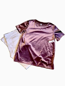 Old Navy Faux Velvet Tee, neu mit Etikett - Bild 1 von 3