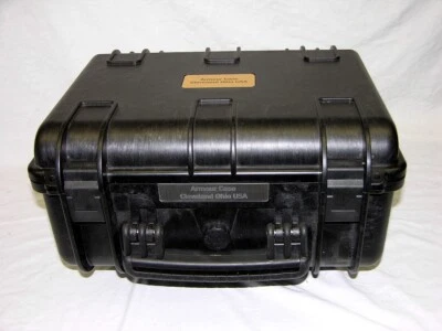 New Black Waterproof Travel ArmourCase 1400 case + cubed foam + nameplate - Image 1 of 4