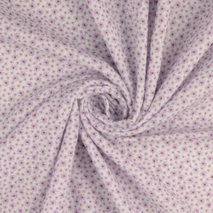 Cotton Double Gauze Muslin Fabric Material DAISIES LAVENDER - Picture 1 of 3