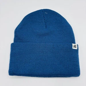 American Eagle Outfitters Unisex Blau Strick Beanie Mütze Neu - Bild 1 von 3
