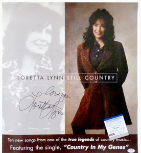 LORETTA LYNN Signed COAL MINERS DAUGHTER Autograph Concert Poster w/ PSA/DNA COA - Picture 1 of 5