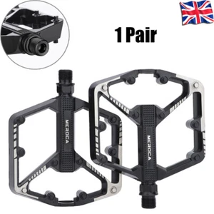 Bicycle Flat Bearings Pedals Mountain Road Bike Pedals Non-slip Aluminium Alloy - Picture 1 of 10
