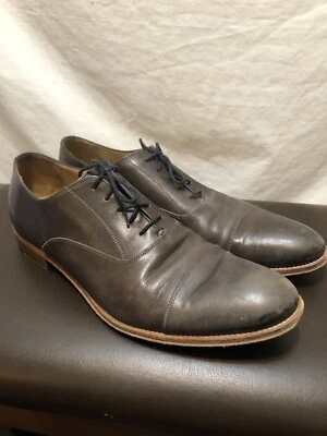 Vero Cuoio 鞋 男式 11 45 EU 灰色皮革连衣裙 意大利制造 休闲 商务 — 第 1/4 张图片