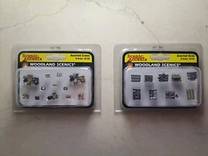 Scenic Accents Woodland Scenics N Scale Skids & Crates MINIATURES A2161 A2162 - Picture 1 of 4