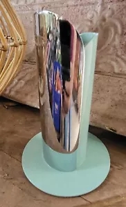 Anthony Keeler Designer UMBRA TULA BUD VASE Turquoise Chrome METAL - Picture 1 of 7