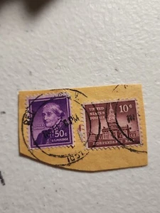US Stamp Susan B. Anthony 50c / 10c Independence Hall Used -#5813 - Picture 1 of 3