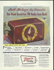 The Most Sensitive FM Radio Ever Built Zenith Major Table Radio ad 1949