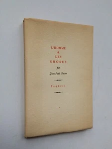 Jean-Paul SARTRE " L'homme & les choses " Numéroté 1/100 Vélin, Seghers 1947 - Picture 1 of 2